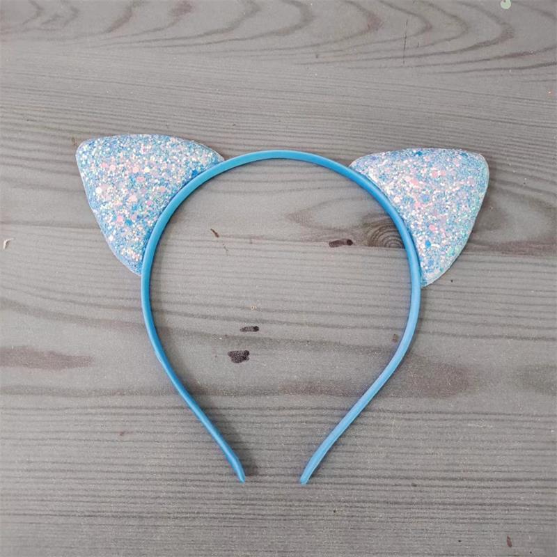 Cartoon Cat Ear Headband for Kids: Cute Scallion Powder Color Hair Accessory