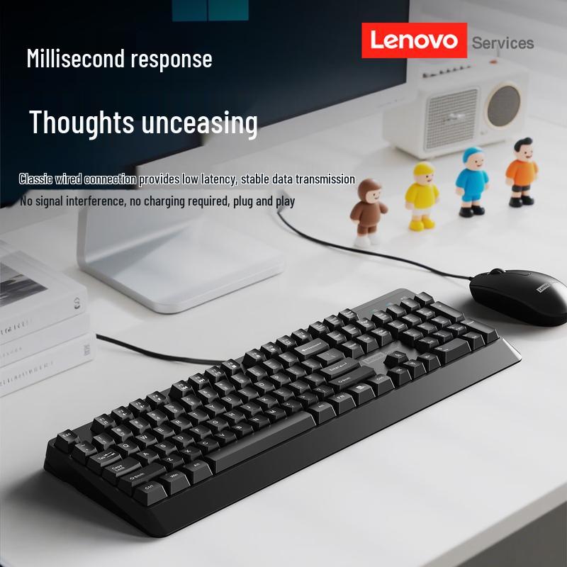 Lenovo KM150 Wired Keyboard and Mouse Combo