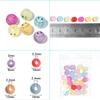 Acrylic Frosted Sugar Fruit Color Rubber Smiley Face Beads, 50 Pcs, DIY Bracelet Charms