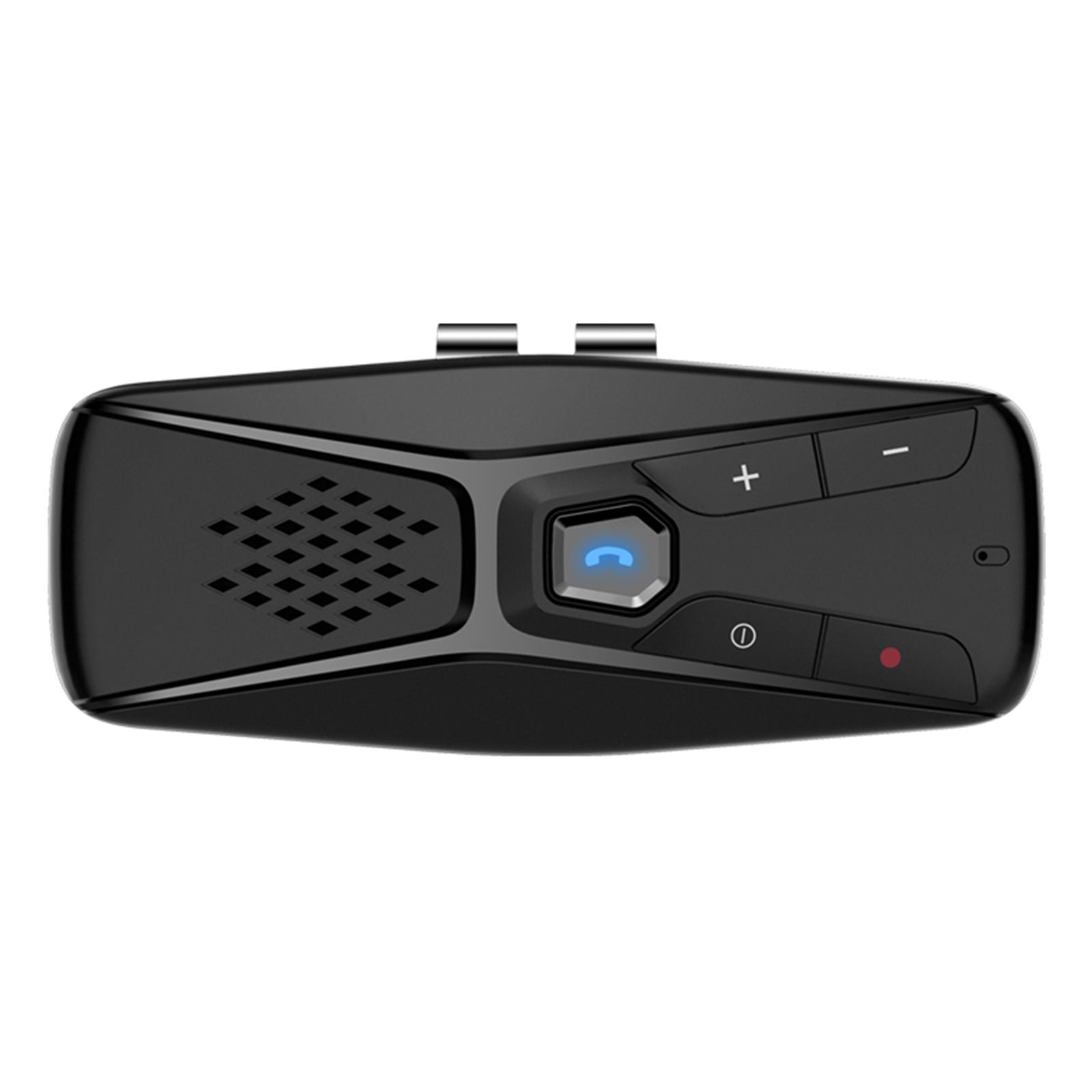 

In Car Sun Visor Mounted Speakerphone with Back Clip BT Hands free Car Kit with Microphone Speaker Clip on Car Audio чёрный