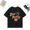 Bad Bunny Casual T Shirt Graphic Vintage T-shirt Men Women Plus Size Tops Hip Hop Streetwear Fashion Cotton Short Sleeve Clothes