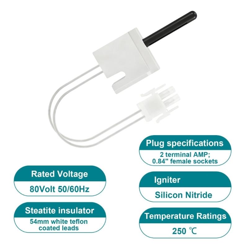 High Durability Surfaces Igniter Gas Stove 768A-845 Thermal Surfaces Igniter Direct Replacement for Multiple Cooktops
