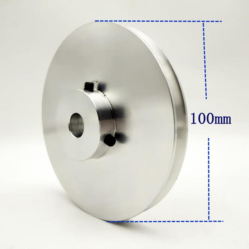 Japanese type Aluminum Alloy Misumi round belt pulley spindle motor drive belt wheel diameter 100mm