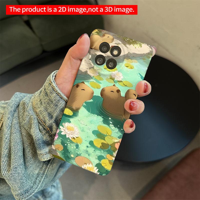 2DFlat Xiaomi Redmi phone caseCapybara Pond Serenity Mobile Casesuitable for Redmi Note 11 12 13 14 A3 K80 15 17 Ultra