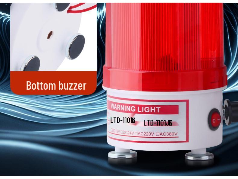 Magnetic LED Strobe Light & Alarm: Flashing 24V/12V with Sound, 220V Anti-Rear-End