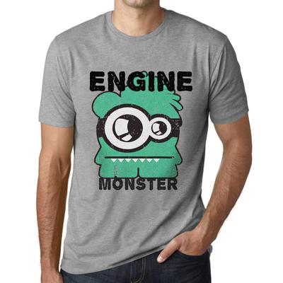 Maglietta vintage da uomo Maglietta grafica Engine Monster Grey Marl