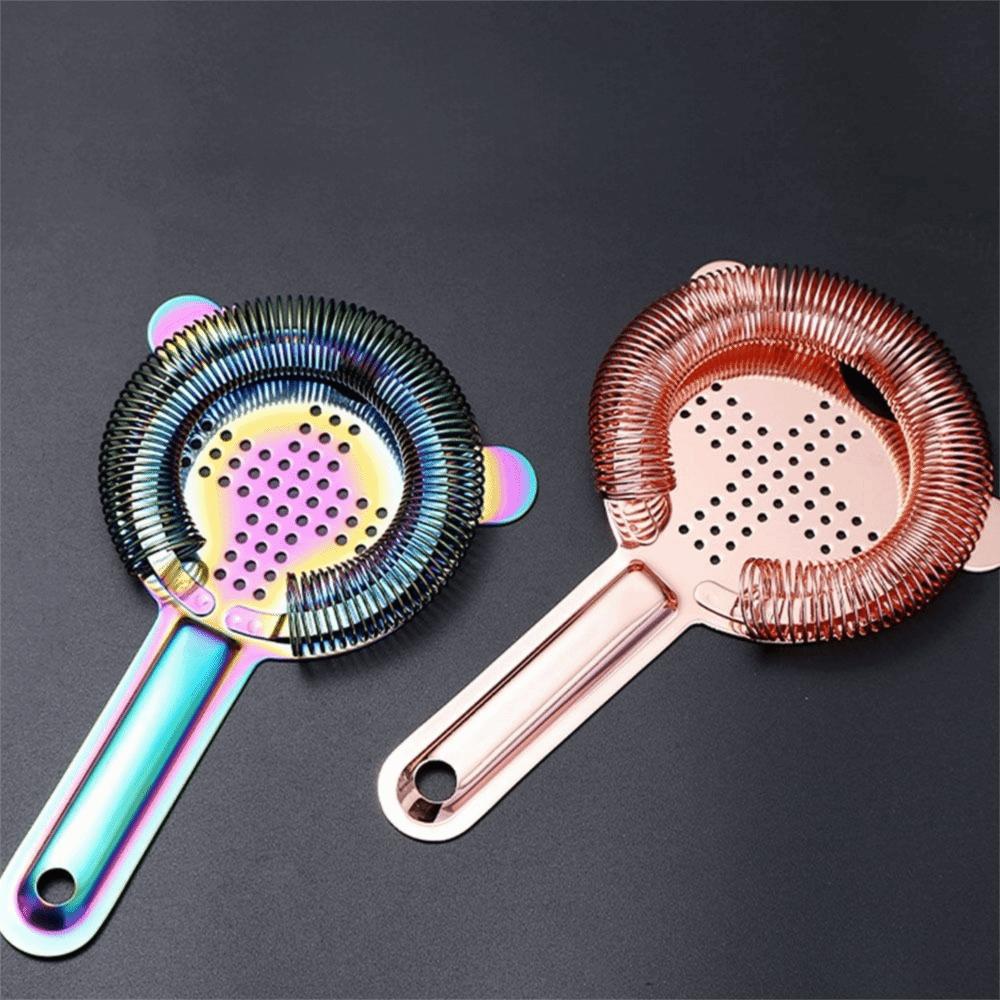 Cross Shape Bar Strainer Removable Spring Bar Tool Ice Separator Cocktail Strainer  Coffee