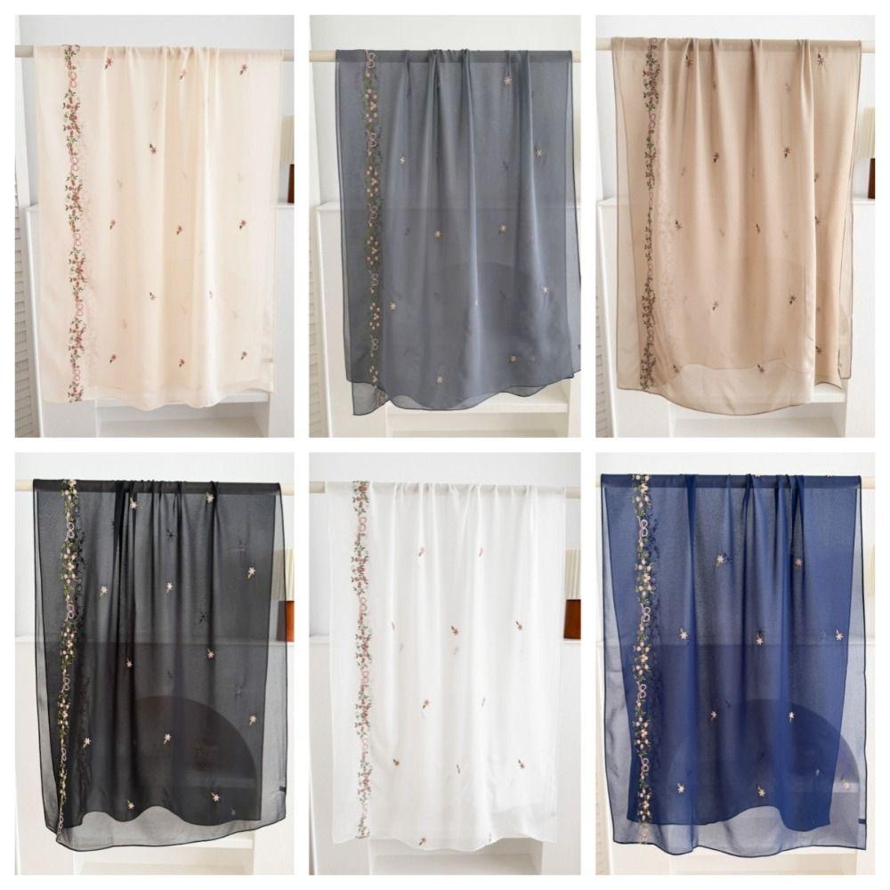 Long Hijab Scarf Cotton Thin Shawl Fashion Floral Headscarf  Vacation