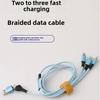 3 in 2 Fast Charging Cable Multi Usb Port Cord Type C Micro Charger Mobile Phone Wire For iPhone 14 13 12 Huawei Samsung Xiaomi