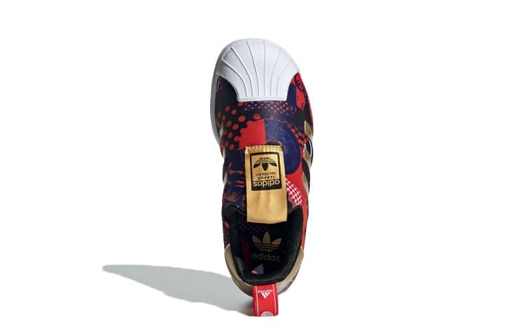 adidas Oryginalne SUPERSTAR 360 C Skórzane Odporne na Ścieranie Niskie Buty do Skateboardingu Ciemnoniebieskie Pomarańczowe GZ7346