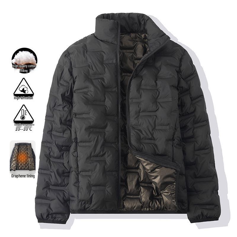 2025 Unisex Graphene Warm Cotton Jacket - Autumn/Winter Men s Windbreaker Medium чёрный