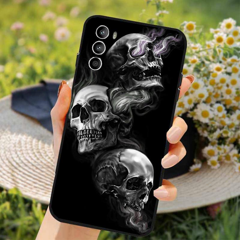 Grim Reaper Skull Skeleton Phone Case for Moto G84 G22 G32 G42 G52 G62 G53 G72 G60 G60S G100 G10 G20 G30 G13 G50 G 5G G Pure