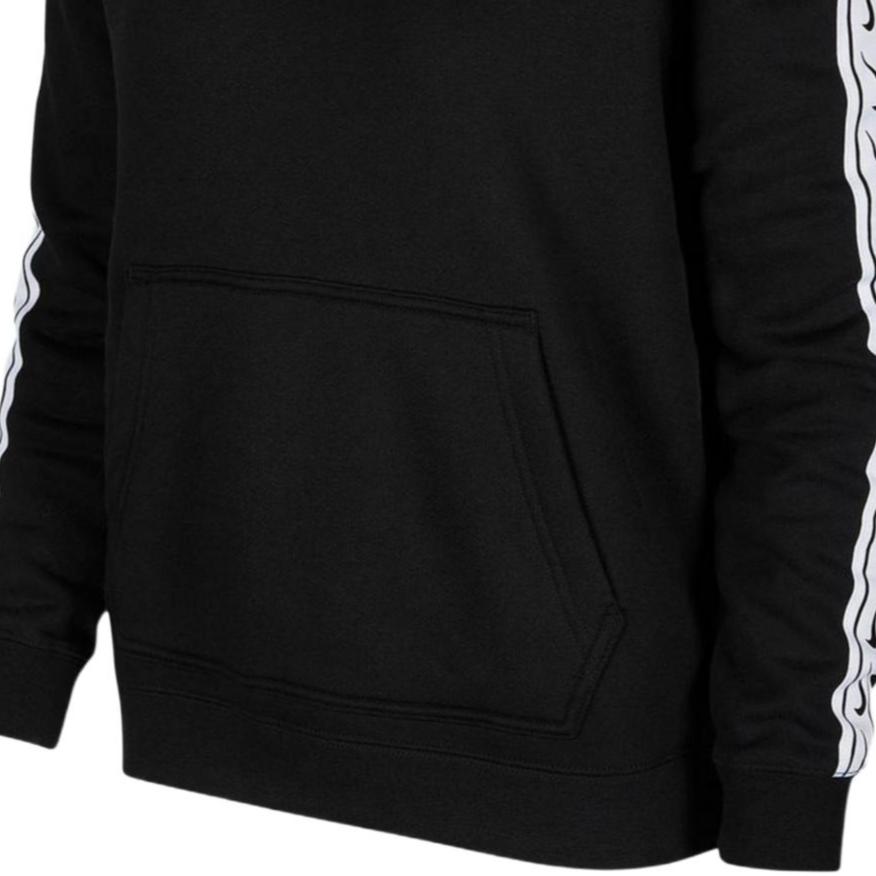 Nike Sportswear Contrast Logo Print Hoodie Pullover Long Sleeve Sweatshirt Women Tops Black CU9262-010