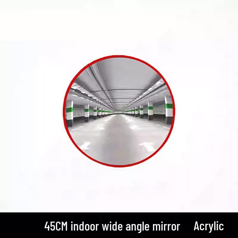 Wide-Angle Road Corner Traffic Mirror - Large Round Convex Reflective Mirror for Intersections