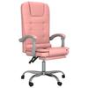 VidaXL Fauteuil de Massage Inclinable de Bureau, Chaise Pivotante avec Dossier et Repose-pied Réglables, Siège de Bureau, 349671