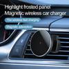 Factory Direct 15W Rotating Strong Magnetic Aluminum Alloy Car Wireless Charger Car Phone Holder Car Air Outlet Made Plastic