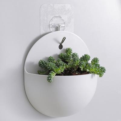 Moderne Ronde Wandplantenbakken voor Binnen & Buiten Plastic Bonsai Wandhangende Bloempotten, Plantenstandaard Wandgemonteerde Plantenbakken