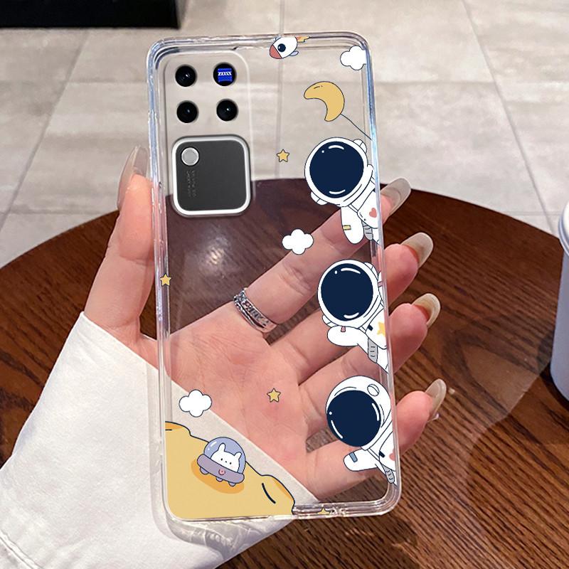 Jelly Casing For Vivo V30 Pro V2319 VivoV30 V2318 Clear Silicone Soft TPU Back Cover Cute Cat Rabbit Heart Protective Case