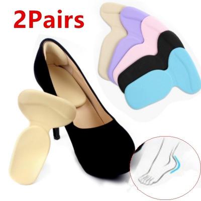 2 Pares Dos en uno Pegatina de talón de esponja Engrosar Medio metro Esterilla No usar tacones contra el desgaste Pie we