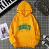 Fall Winter Oversized Women's Fleece Hoodie Sweatshirt with Hood Hot Sale Brooklyn Printed Couple Matching Sports Shirt