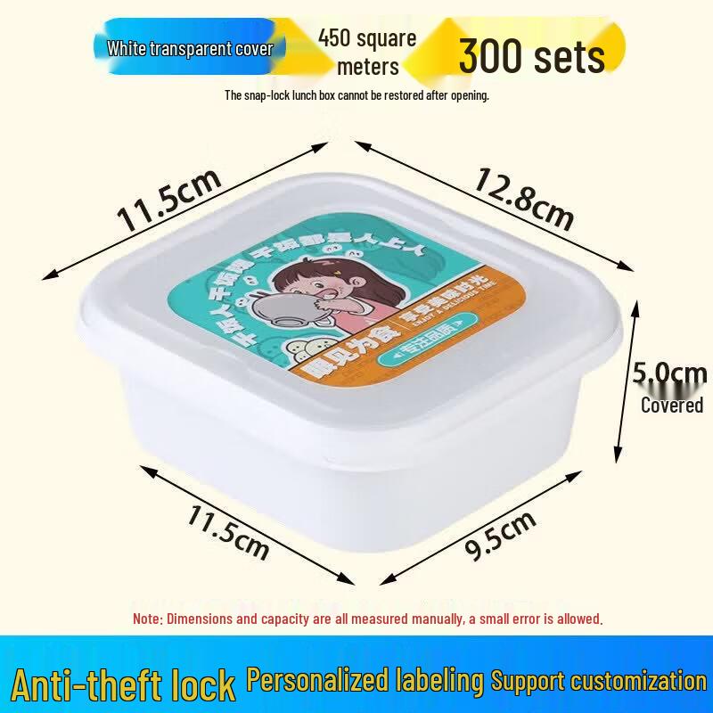 Qiwei Disposable 1000ml Rectangular Takeaway Meal Box