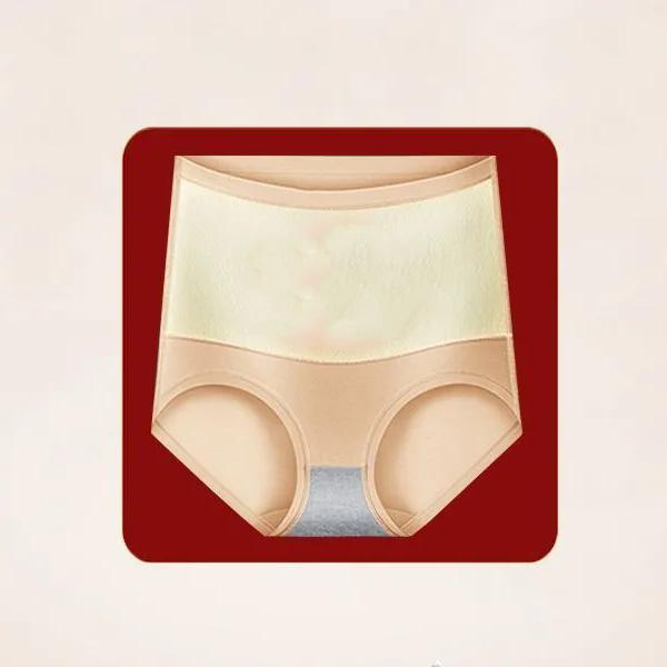 

WTEMPO женские утепленные кашемировые трусы из чистого хлопка с антибактериальным эффектом, с высокой талией, устойчивые к холоду, утолщенные плюшевые теплые трусы-шорты Palace Belly 2XL абрикосовый