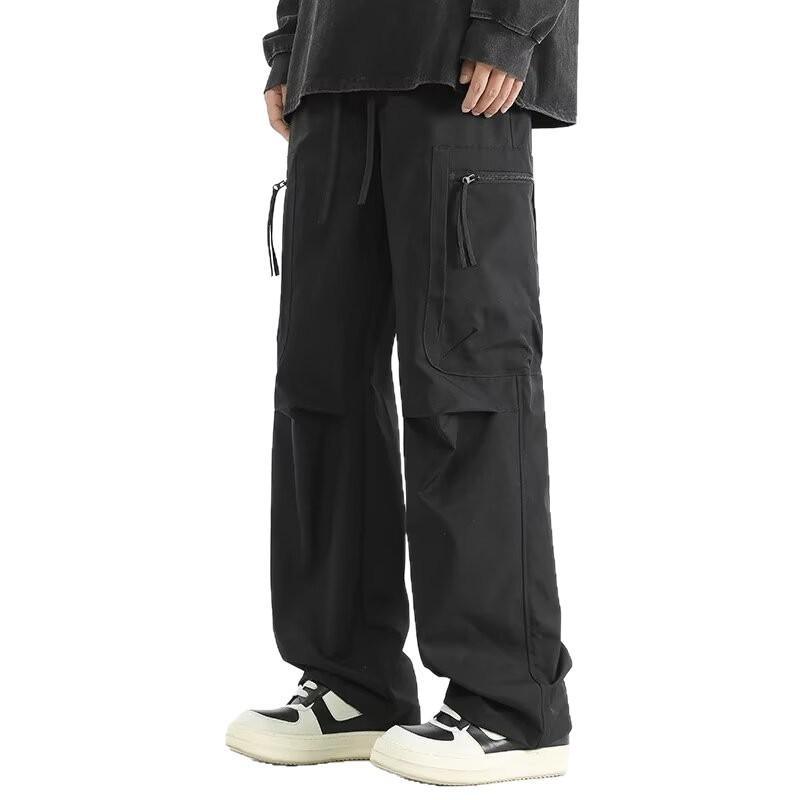 Outdoor shock pants men's summer new loose straight overalls Korean version tide brand drawstring casual trousers