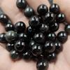 Silver Obsidian Gemstone Round Loose Beads for DIY Jewelry Making - Bracelet & Necklace Accessories