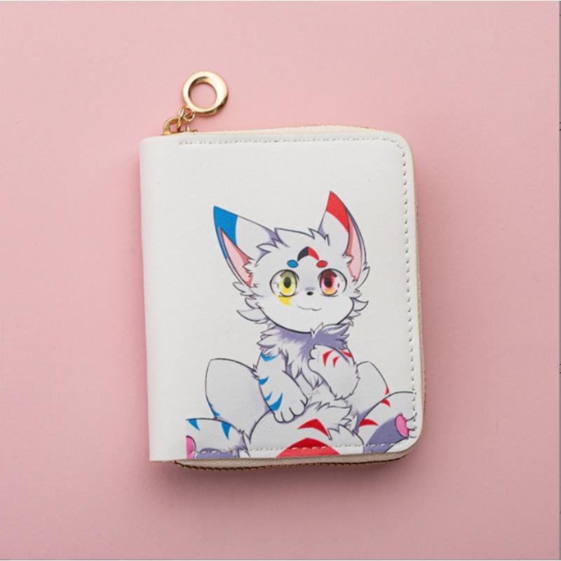 New Fresh and Sweet Women's Wallet Anime Cartoon Leather Embossed Wallet Change Bag Storage