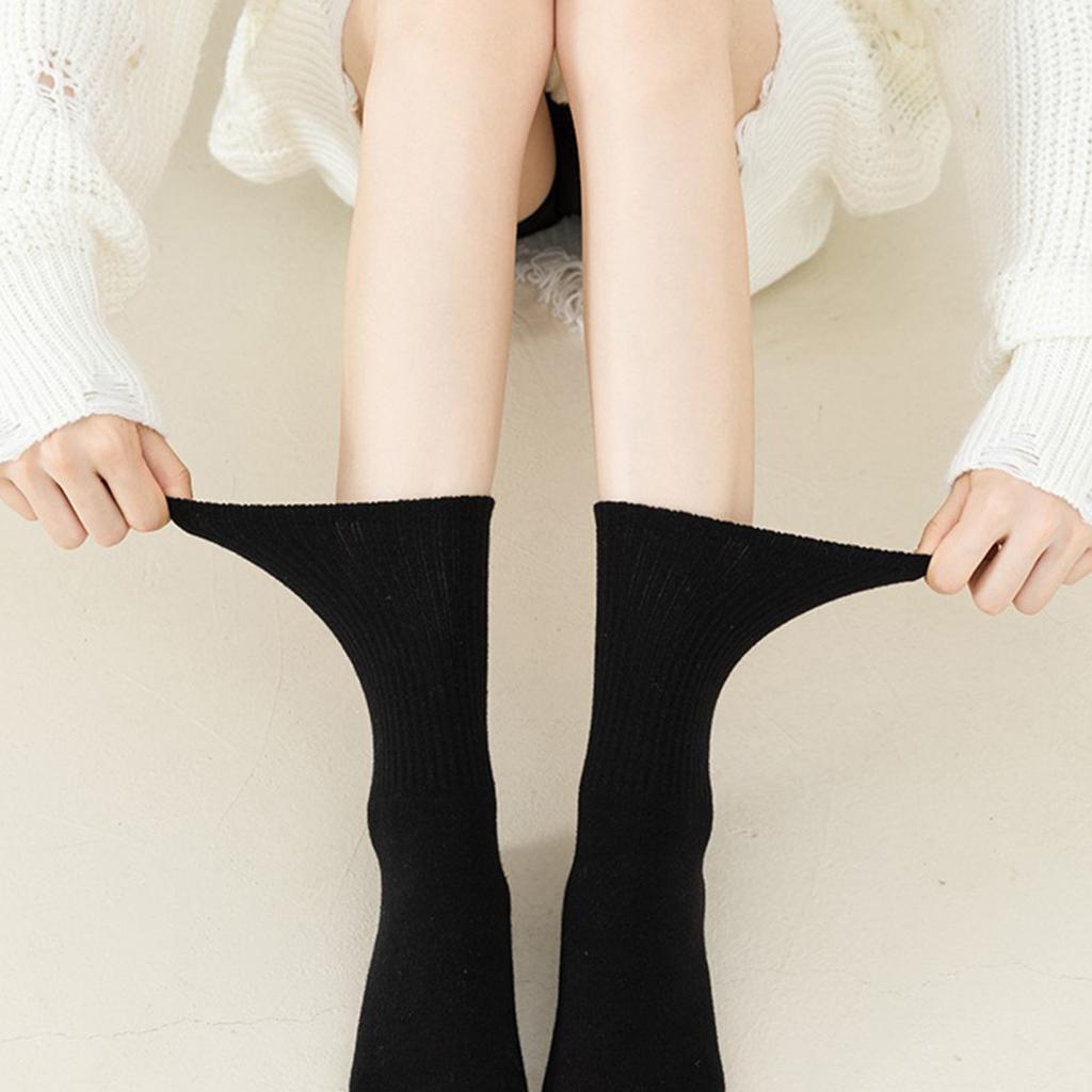 1 Pair Yoga Socks with Non-slip Silicone Gripper Breathable Moisture-Wicking Professional Women Ballet Dance Fitness Pilates Sports Mid-calf Socks