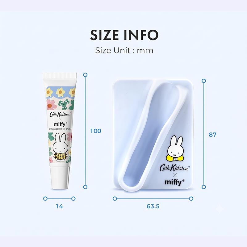 Cath Kidston X Miffy Strawberry Lip Balm Mobile Kit 10ml – 70th Anniversary Limited Edition Lip Care Gift Set with Phone Holder  (3 Options)