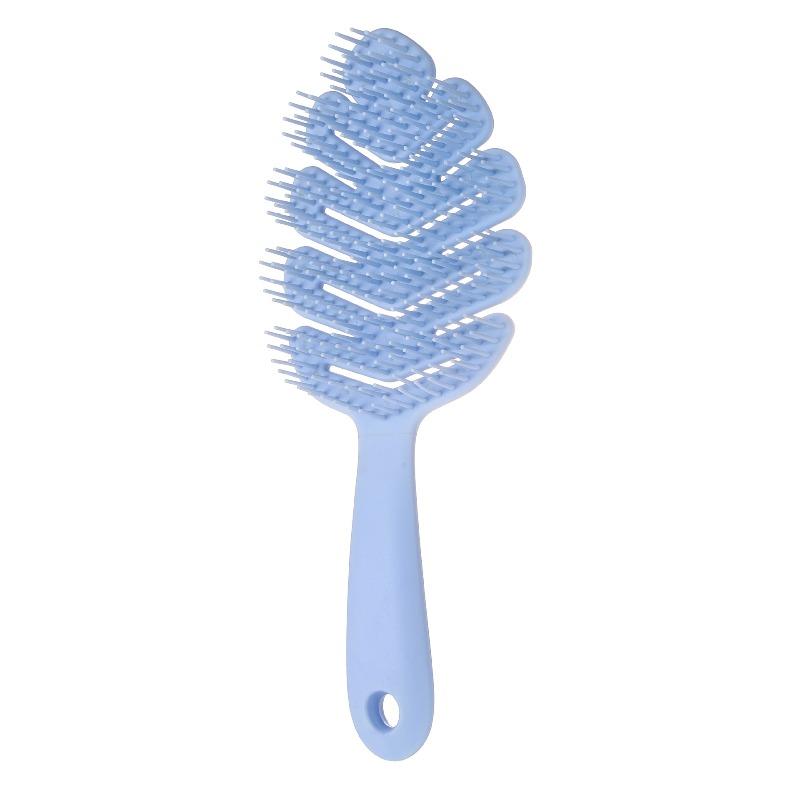 1 PC Long-handled Leaf Shampoo Brush, Fluffy and Soft Massage Brush, Scalp Meridian Shampoo and Massage Comb In One, Holiday Gift