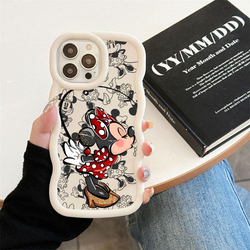 Mickey Minnie Mouse Love Phone Case For iPhone 17E 11 12 13 14 15 16 17 Pro Max 16e 17 Air 13 Plus Candy Color Back Cover