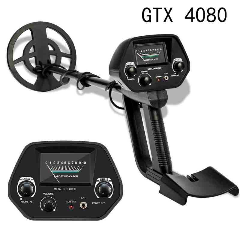 GTX4080 Metal Detector Underground Gold Detector Metal 8 Inch Coil Pinpointing Gold Treasure Deeper Portable Hunter Detector
