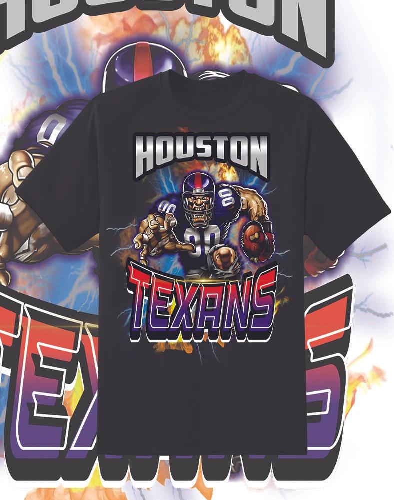Houston Texans Attack Shirt Sizes!! Youth-6XL 3XL