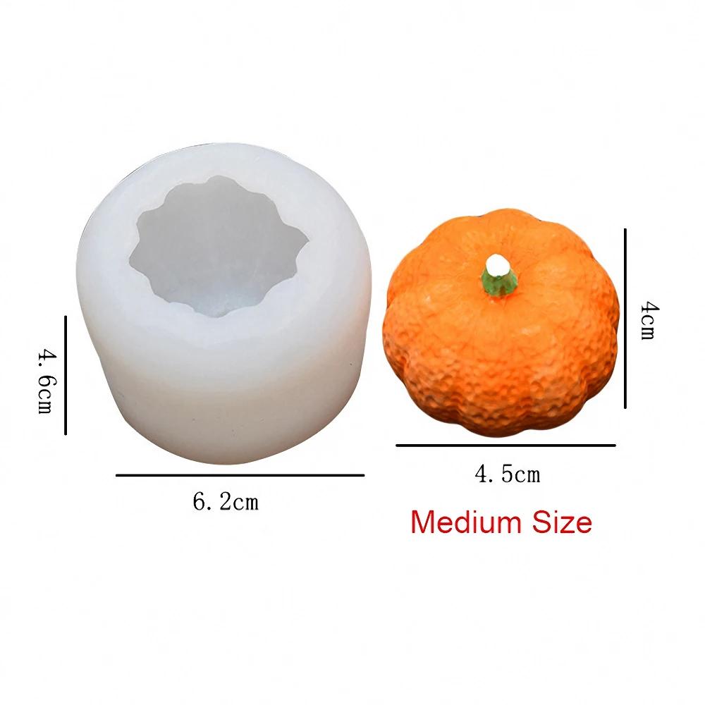 Silicone 3D Pumpkin Candle Mold Handmade Soap Scented Candles Making DIY Cake Chocolate Fondant Cake Mould Baking Tool Bakeware