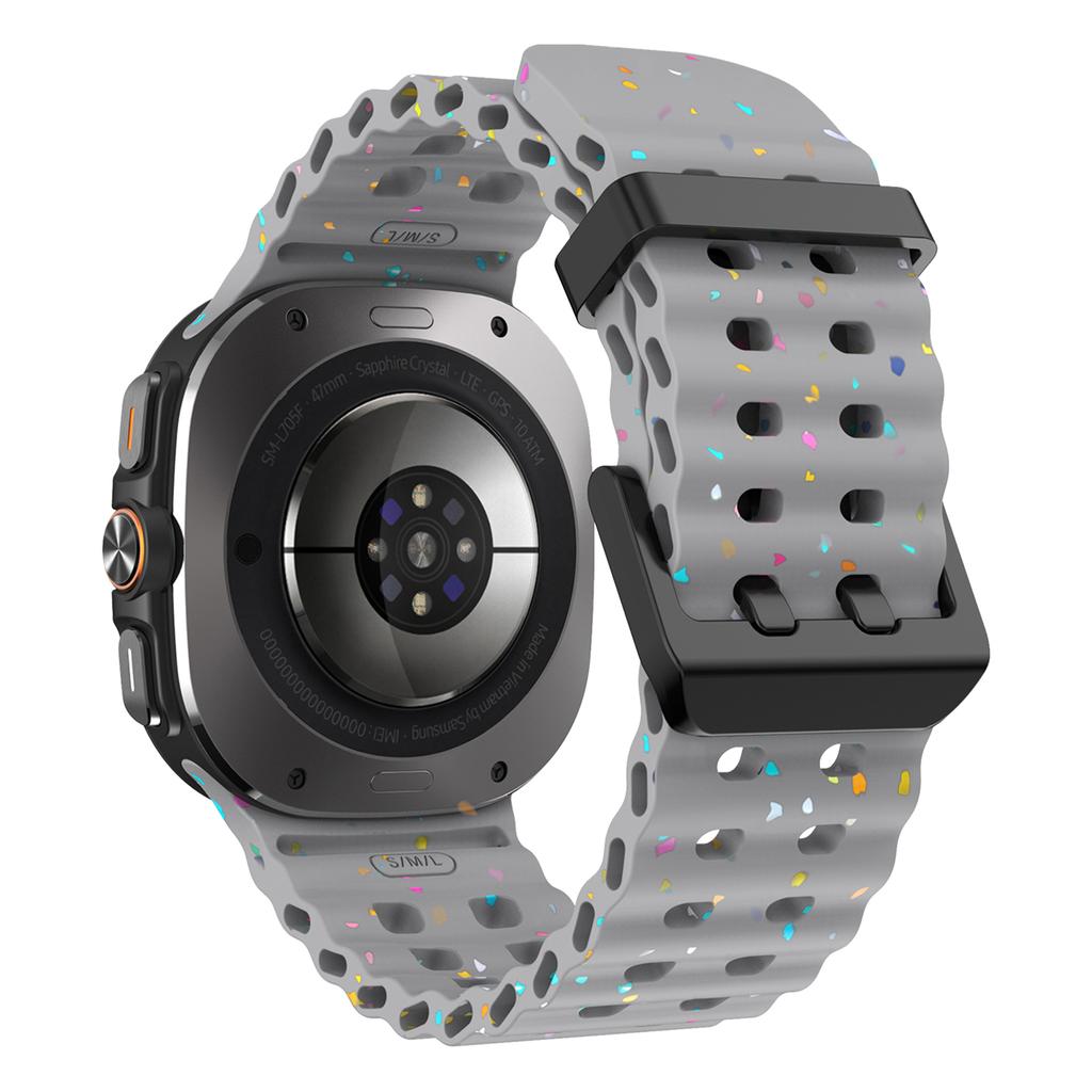 Original Marine Strap for Samsung Galaxy watch Ultra 47mm Accessories Silicone Sport Bracelet Correa Galaxy watch 7 Ultra Band