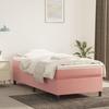 Box Spring Bed Frame Pink 100x200 cm Velvet