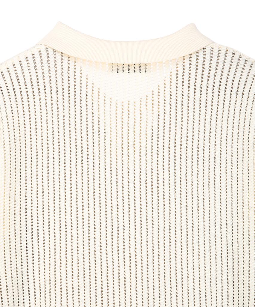 IL CORSO Mesh Collar Knit Ivory