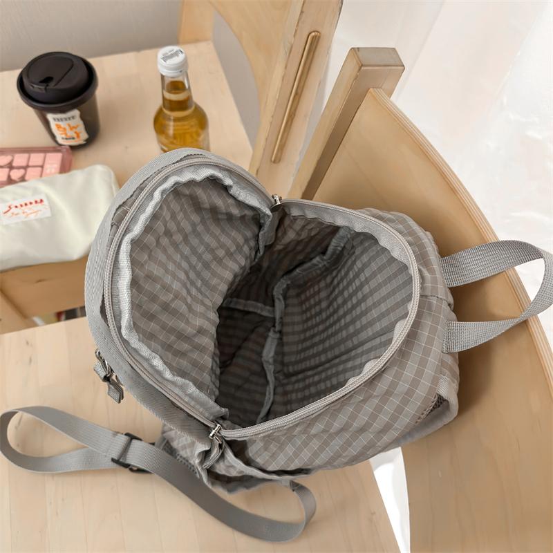 Plaid Women's Backpack Large Capacity Student Schoolbag