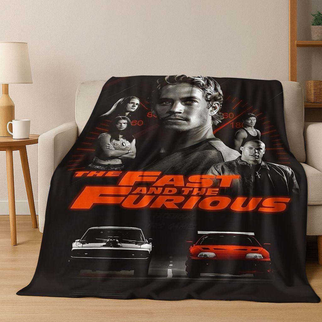 Fashion Fast & Furious X Dominic Art Flannel Blanket,Cozy Soft Throw Blanket for Home Bedroom Bed Sofa Picnic Cover Kid Gift