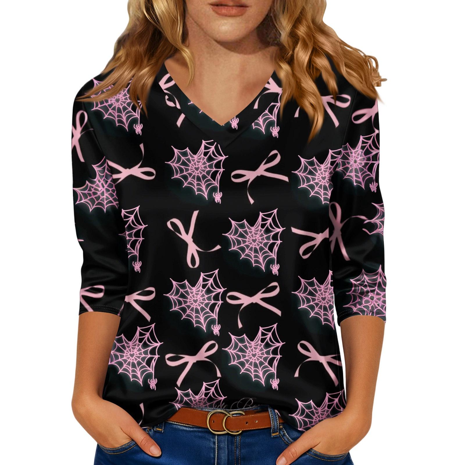 

Блуза для жінок Святкова 3/4 Довгий рукав Сорочки Діловий Повсякденний Одяг Топи XL кавун червоний колір