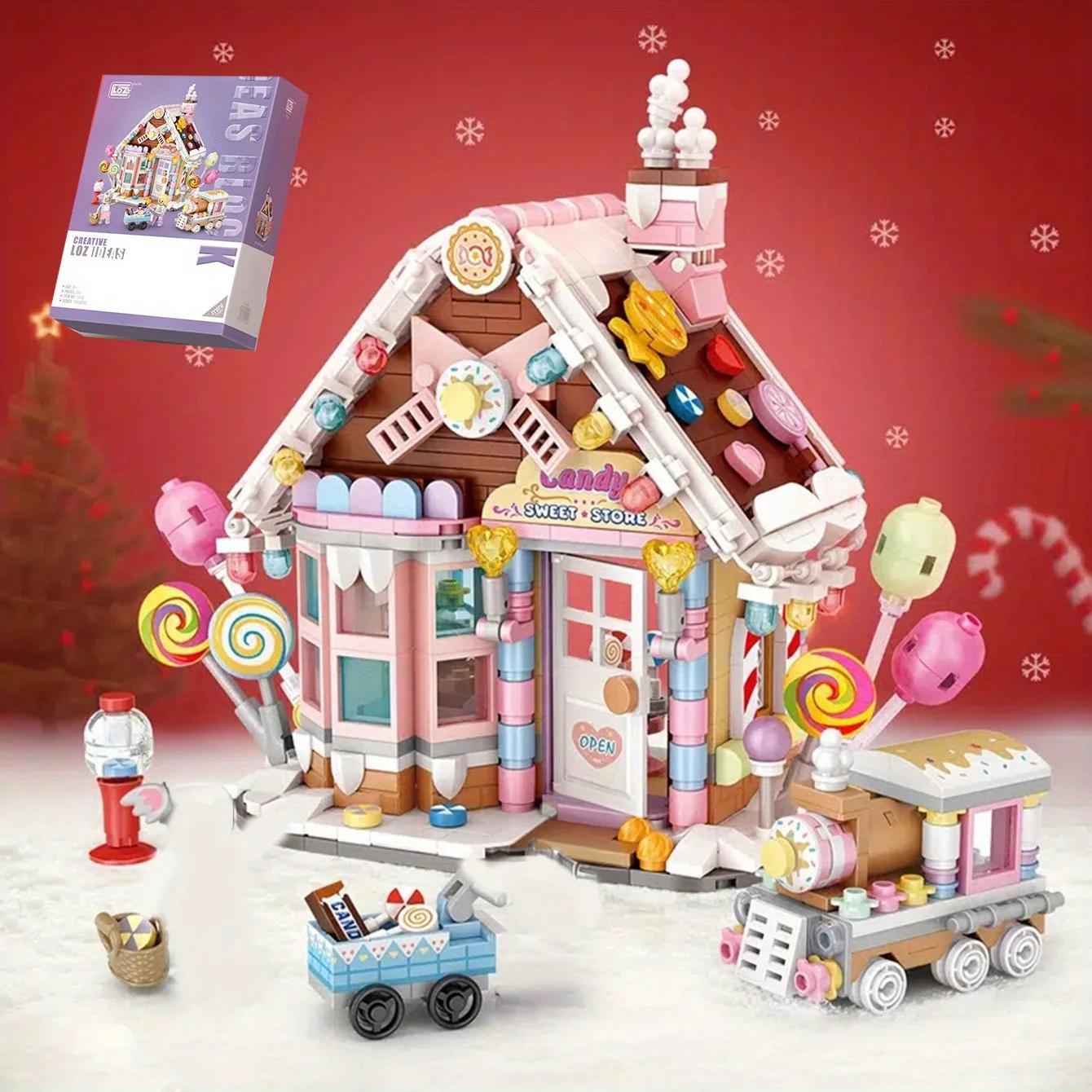 

ChristmasCandy House Building Blocks Toy 1224 Хэллоуин День благодарения Рождественский подарок