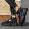 Fashion Men's Shoes Winter Snow Boots Fur Plush Warm Cotton Shoe Men Comfortable Anti Slip Outdoor Hiking Cold Proof Lace Up Ankle Boots