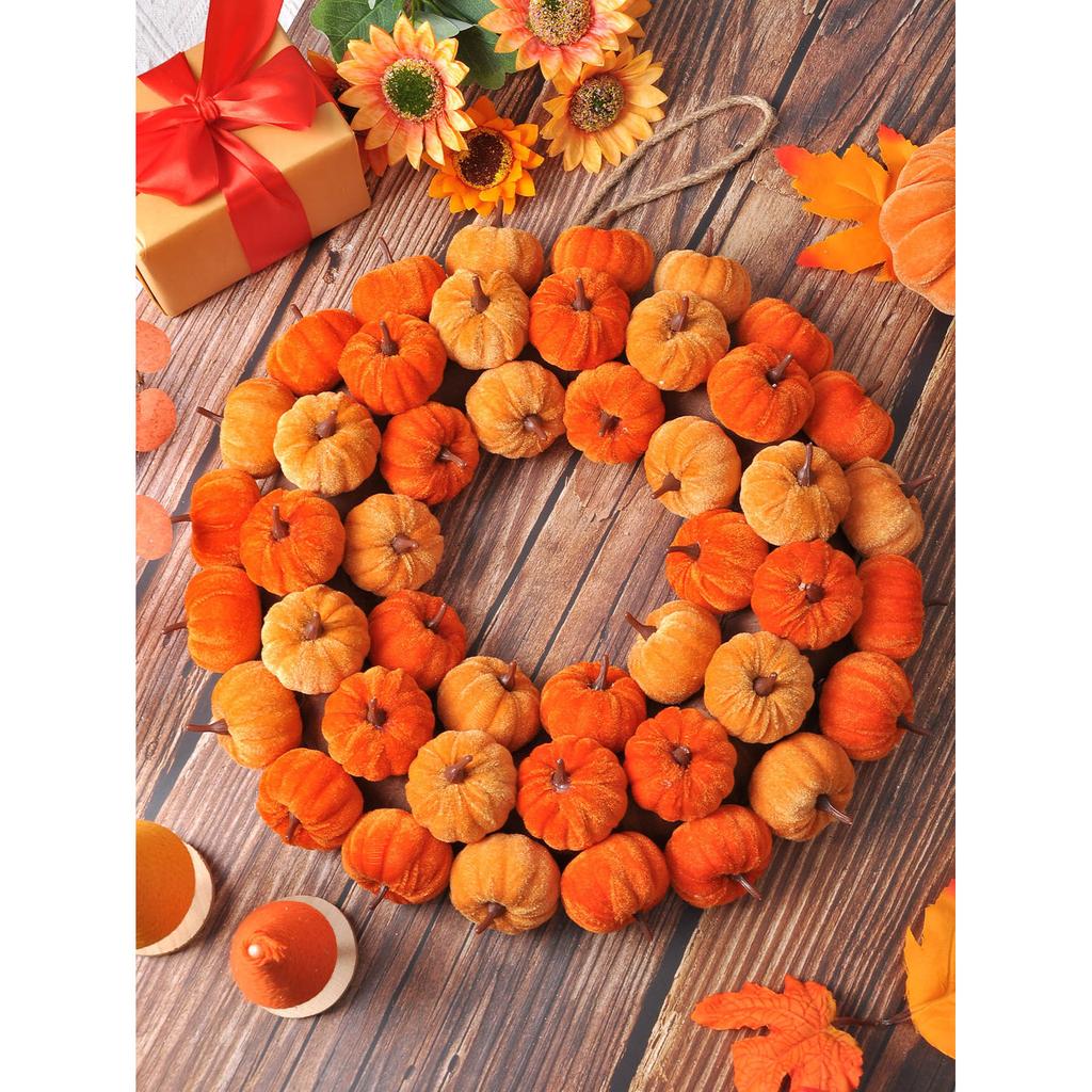Fall Orange Pumpkin Wreath,Halloween Decorations