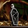 BEIER 2022 New Creative Designs Double Skull Coffin Necklace Pendant For Men Women Gothic Punk Jewelry Dropshipping