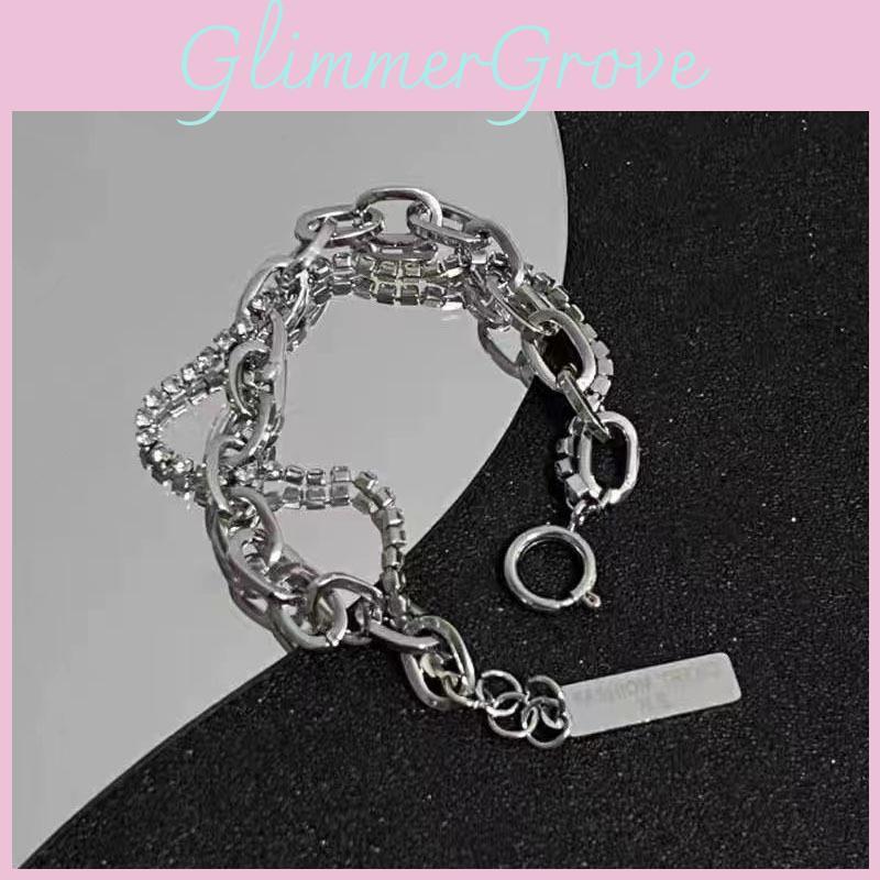 Stylish Geometric Double Layer Bracelet For Men And Women Alloy Plated Design