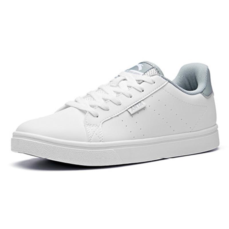 Anta Life Collection Slip-Resistant Cushioning Wear-Resistant Lightweight Low-Top Skateboard Shoes Men's White Gray Sneakers 91628004-5