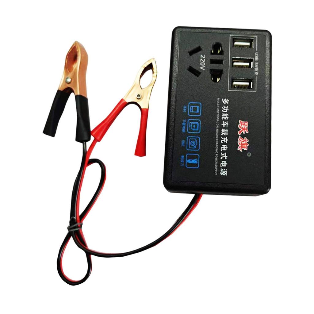 200W Power Inverter 5V USB Charging Output for Camera Phone Road Trips