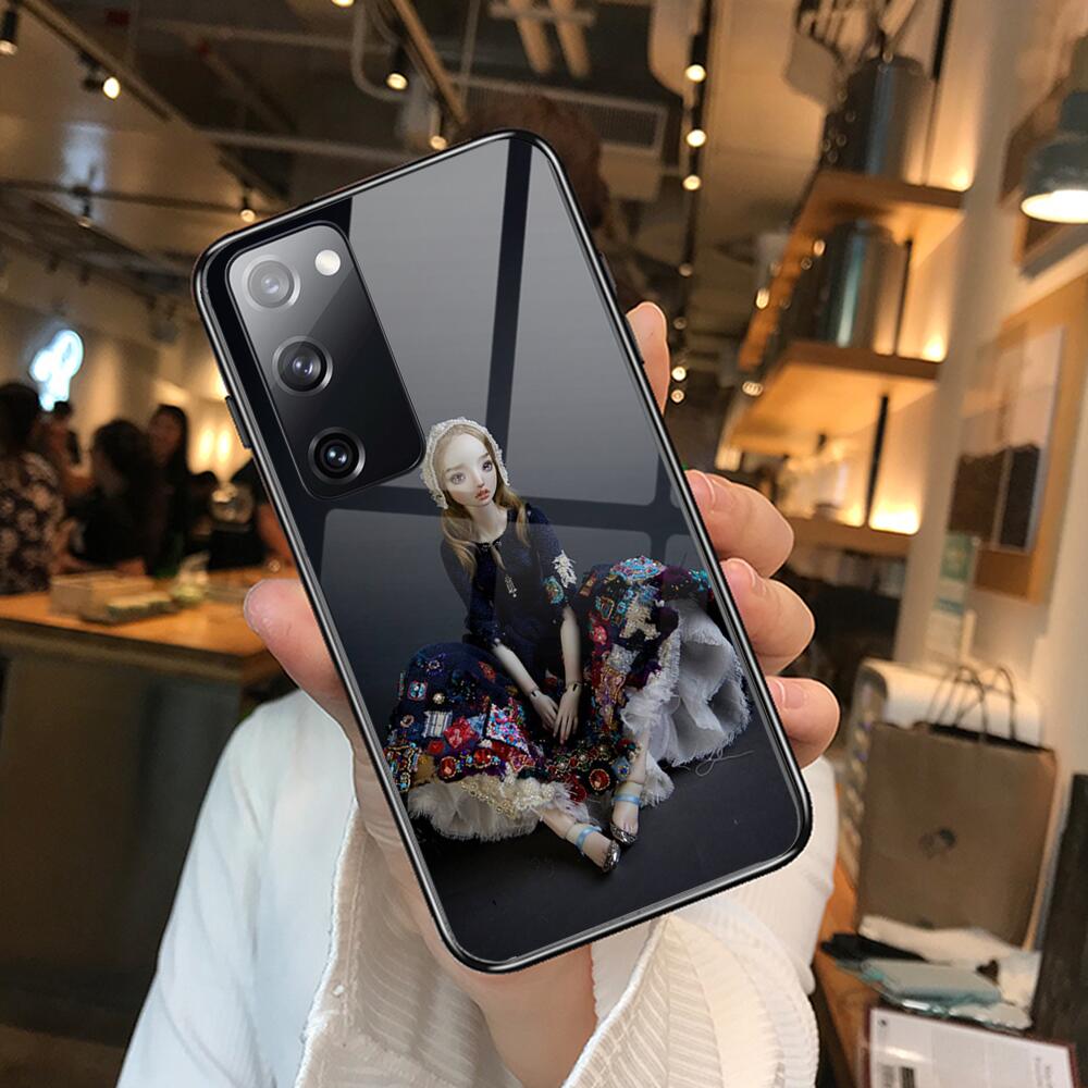 Krajews Creepy Dolls coque Tempered Glass shell Phone case For SamSung Galaxy S8 S9 S10E S20 S21 S5 S30 Plus S20 fe 5G Lite Ultr